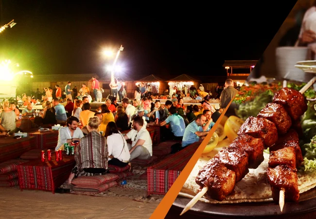 Abu Dhabi desert safari with live shows and BBQ buffet dinner